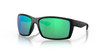 Profile View of Costa Del Mar Reefton Unisex Sunglass in Black/Polarized Green Mirror 580G 64 mm