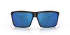 Front View of Costa Del Mar Rincon Unisex Sunglasses in Black/Polarized Blue Mirror 580P 63 mm