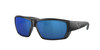 Close Up View of Costa Del Mar Tuna Alley Unisex Sunglasses Black/Polarized Blue Mirror 580P 62mm Alternate 1