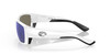 Side View of Costa Del Mar Tuna Alley Unisex Sunglasses White/Polarized Blue Mirror 580G 62mm