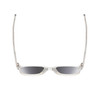 Top View of BCBG BAR104BL Unisex Pantho Sunglasses in Clear Crystal 52mm with NON-Polarized Grey Gradient Lenses
