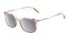 Profile View of BCBG BAR105 Unisex Cat Eye Sunglasses in Red Rose Gold 52 mm with NON-Polarized Grey Gradient Lenses