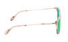 Side View of BCBG BAR105 Unisex Cat Eye Polarized Sunglasses in Red Rose Gold 52 mm with Green Mirror Lenses