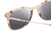 Close Up View of BCBG BAR105 Unisex Cat Eye Sunglasses in Red Rose Gold 52 mm with NON-Polarized Grey Gradient Lenses