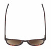 Top View of Reptile Larachelus Unisex Sunglasses Brown Tortoise Havana 50mm 4 Opt. with Custom Cut NON-polarized Brown Gradient Lenses