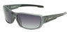 Profile View of Timberland TB7231 Unisex Oval Full Rim Designer Sunglasses in Grey/Smoke Grey Polarized 62mm