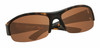 Top View of Timberland TB7232 Unisex Oval Semi-Rimless Designer Sunglasses in Dark Havana Tortoise/Brown Polarized 76mm