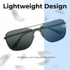 Lightweight Construction Illustration of Timberland TB7202 Unisex Pilot Full Rim Designer Sunglasses in Matte Gunmetal Silver/Blue Polarized 62mm