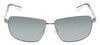 Front View of Timberland TB7225 Unisex Rectangular Full Rim Designer Sunglasses in Shiny Gunmetal Black/Smoke Grey Polarized 64mm