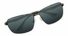 Top View of Timberland TB7225 Unisex Rectangular Full Rim Designer Sunglasses in Shiny Gunmetal Black/Smoke Grey Polarized 64mm
