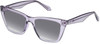 Profile View of QUAY Call The Shots Women's Cat Eye Polarized Sunglasses in Sweet Pea Lilac 54mm with Custom Cut Polarized Silver Mirror Lenses
