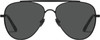Front View of QUAY Australia Free Fall Unisex Pilot Sunglasses in Gloss Black/Smoke Grey 60 mm