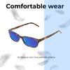 Lightweight Construction Illustration of Jones New York J730 Designer Polarized Reading Sunglasses with Custom Cut Powered Blue Mirror Lenses in Black Crystal Layer Ladies Cat Eye Full Rim Acetate 53 mm