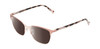 Lucky Brand D114 Women's Cat Eye NON-polarized Sunglasses in Rose Gold Marble 53 mm with Custom Cut Brown Gradient Lenses