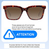 Size Awareness Illustration of Prive Revaux Joels Designer Polarized Sunglasses with Custom Cut Amber Brown Lenses in Brown Tortoise Havana Unisex Square Full Rim Acetate 54 mm