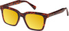 Prive Revaux Joels Unisex Square Polarized Sunglasses Brown Tortoise Havana 54mm with Custom Cut Gold Mirror Lenses