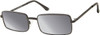Prive Revaux Matrix Unisex Rectangular Polarized Sunglasses in Caviar Black 55mm with Custom Cut Silver Mirror Lenses