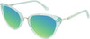 Prive Revaux Modern Women Cat Eye Polarized Sunglasses Baby Blue 53mm 10 OPTIONS with Custom Cut Green Mirror Lenses