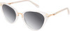 Prive Revaux Modern CatEye NON-polarized Sunglasses in Crystal Clear 53mm 10 OPTIONS with Custom Cut Grey Gradient Lenses