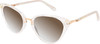 Prive Revaux Modern CatEye NON-polarized Sunglasses in Crystal Clear 53mm 10 OPTIONS with Custom Cut Brown Gradient Lenses