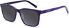 Profile View of Prive Revaux MVP Designer Polarized Sunglasses with Custom Cut Smoke Grey Lenses in Midnight Plum Purple Unisex Square Full Rim Acetate 54 mm