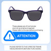 Size Awareness Illustration of Prive Revaux MVP Designer Polarized Sunglasses with Custom Cut Smoke Grey Lenses in Midnight Plum Purple Unisex Square Full Rim Acetate 54 mm