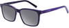 Prive Revaux MVP Unisex Square Polarized Sunglasses in Midnight Plum Purple 54mm with Custom Cut Silver Mirror Lenses