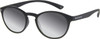 Prive Revaux Plato Unisex Round NON-polarized Sunglasses in Matte Caviar Black 49 mm with Custom Cut Grey Gradient Lenses