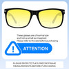 Size Awareness Illustration of Prive Revaux Speculator Designer Polarized Reading Sunglasses with Custom Cut Powered Sun Flower Yellow Lenses in Caviar Black Unisex Square Full Rim Acetate 57 mm