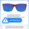 Size Awareness Illustration of Prive Revaux Speculator Designer Polarized Reading Sunglasses with Custom Cut Powered Blue Mirror Lenses in Chestnut Brown Tortoise Havana Unisex Square Full Rim Acetate 57 mm