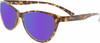 Prive Revaux Thoreau Cat Eye Polarized Sunglasses in Brown Tortoise Havana 54 mm with Custom Cut Purple Mirror Lenses
