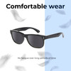 Lightweight Construction Illustration of Prive Revaux Tolstoy Designer Polarized Reading Sunglasses with Custom Cut Powered Smoke Grey Lenses in Caviar Black Unisex Panthos Full Rim Acetate 53 mm
