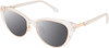 Prive Revaux Veronica Women's Cat Eye NON-polarized Sunglasses in Crystal Clear 53mm with Custom Cut Grey Gradient Lenses