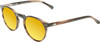 OTIS Omar Unisex Round Polarized Sunglasses Eco Hornwood 50 mm CHOOSE LENS COLOR with Custom Cut Gold Mirror Lenses