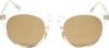 Front View of OTIS Omar X Unisex Round Sunglasses Eco Crystal Sand/Brown Polarized Glass 52 mm