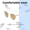 Lightweight Construction Illustration of OTIS Omar X Unisex Round Sunglasses Eco Crystal Sand/Brown Polarized Glass 52 mm