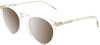 OTIS Omar X Unisex Round NON-polarized Sunglasses in Eco Crystal Sand 52mm 10 OPTION with Custom Cut Brown Gradient Lenses