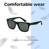 Lightweight Construction Illustration of OTIS Panorama Unisex Full Rim Sunglasses in Eco Black/Grey Polarized Glass 54 mm