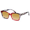 Elton John Remix 2 Unisex Round Designer Polarized Sunglasses in Ruby Red Marble Black White 49mm CHOOSE LENS COLOR with Custom Cut Gold Mirror Lenses