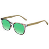 Elton John Single 1 Unisex Square Designer Polarized Sunglasses in Multi Color Crystal Brown Blue 45mm CHOOSE LENS COLOR with Custom Cut Green Mirror Lenses