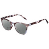 Profile View of Elton John Single 2 Designer Polarized Reading Sunglasses with Custom Cut Powered Smoke Grey Lenses in Tortoise Havana Brown Unisex Square Full Rim Acetate 45 mm