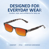 Comfort, Stylish, Everyday Confidence Illustration of Perry Ellis PEBX44 Designer Polarized Sunglasses with Custom Cut Red Mirror Lenses in Gloss Black Marble Unisex Rectangular Full Rim Acetate 50 mm