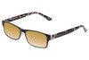 Perry Ellis PEBX44 Unisex Rectangular Designer Polarized Sunglasses in Gloss Black Marble 50mm CHOOSE LENS COLOR with Custom Cut Gold Mirror Lenses