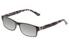 Perry Ellis PEBX44 Unisex Rectangular Designer Polarized Sunglasses in Gloss Black Marble 50mm CHOOSE LENS COLOR with Custom Cut Silver Mirror Lenses
