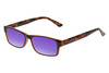 Perry Ellis PEBX44 Unisex Rectangular Designer Polarized Sunglasses in Gloss Brown Marble 50mm CHOOSE LENS COLOR with Custom Cut Purple Mirror Lenses
