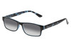 Perry Ellis PEBX44 Unisex Rectangular Designer NON-polarized Sunglasses in Gloss Navy Blue Marble 50mm CHOOSE LENS COLOR with Custom Cut Grey Gradient Lenses