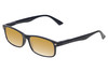 Perry Ellis PEBX54 Unisex Rectangular Designer Polarized Sunglasses in Gloss Navy Blue Marble 53mm CHOOSE LENS COLOR with Custom Cut Gold Mirror Lenses