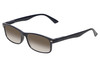Perry Ellis PEBX54 Unisex Rectangular Designer NON-polarized Sunglasses in Gloss Navy Blue Marble 53mm CHOOSE LENS COLOR with Custom Cut Brown Gradient Lenses