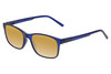 Perry Ellis PEBX55 Unisex Square Designer Polarized Sunglasses in Gloss Navy Blue Marble 52mm CHOOSE LENS COLOR with Custom Cut Gold Mirror Lenses