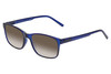 Perry Ellis PEBX55 Unisex Square Designer NON-polarized Sunglasses in Gloss Navy Blue Marble 52mm CHOOSE LENS COLOR with Custom Cut Brown Gradient Lenses